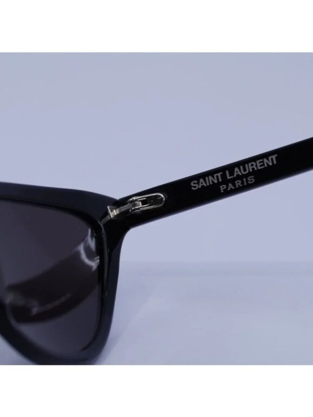 Saint Laurent SL550 SLIM 001 Sunglasses Black Cat Eye Frame, Black Lenses